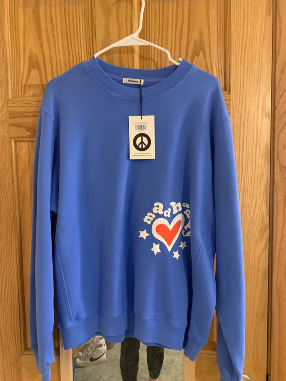 Madhappy Royal Blue Heart & Stars Crewneck Sweatshirt